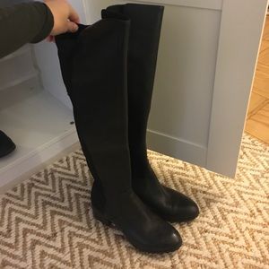 Over the knee leather boots