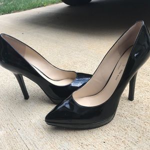 Nine West black patent heels