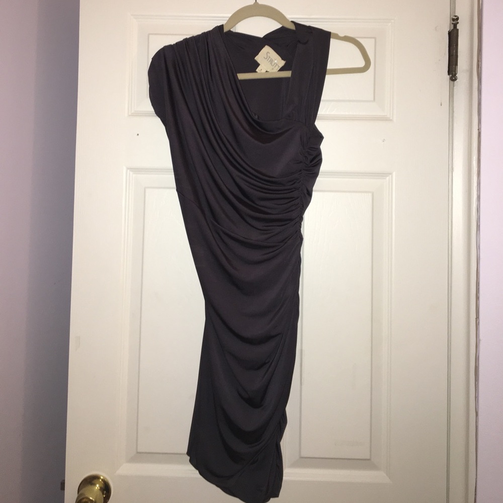 Grey Asymmetrical Dress