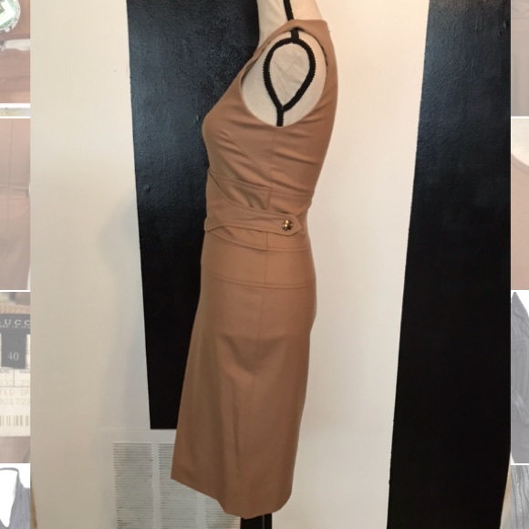 ❌SOLD❌ GUCCI Camel Wool Midi Dress - Picture 3 of 7