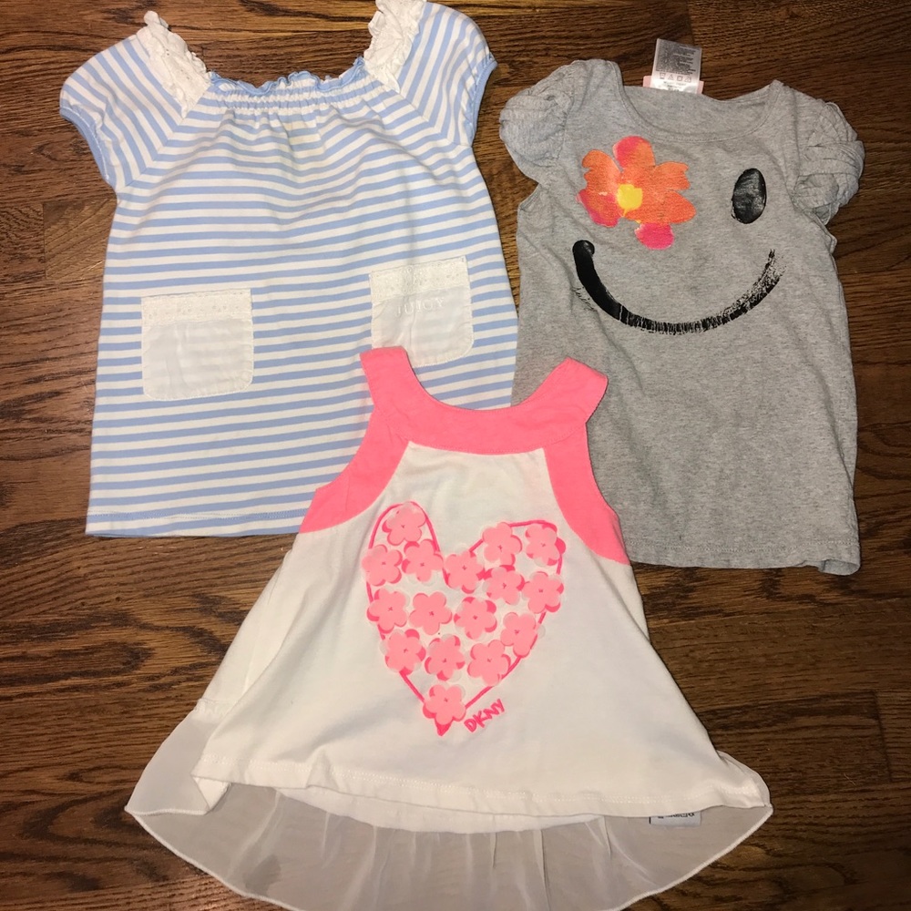 Lot of 3 toddler girl tops