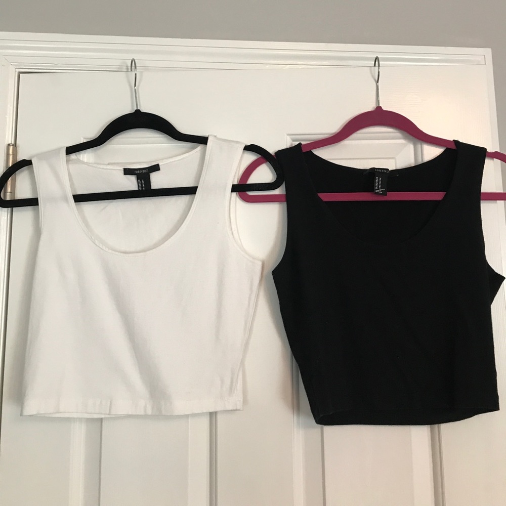 Forever 21 sleeveless crop tops