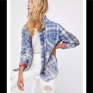 Free People Deconstructed Jacket Midnight Combo L