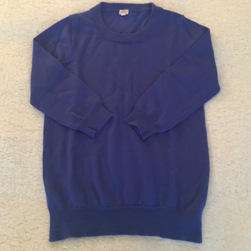 Royal Blue Merino Wool Cardigan Small