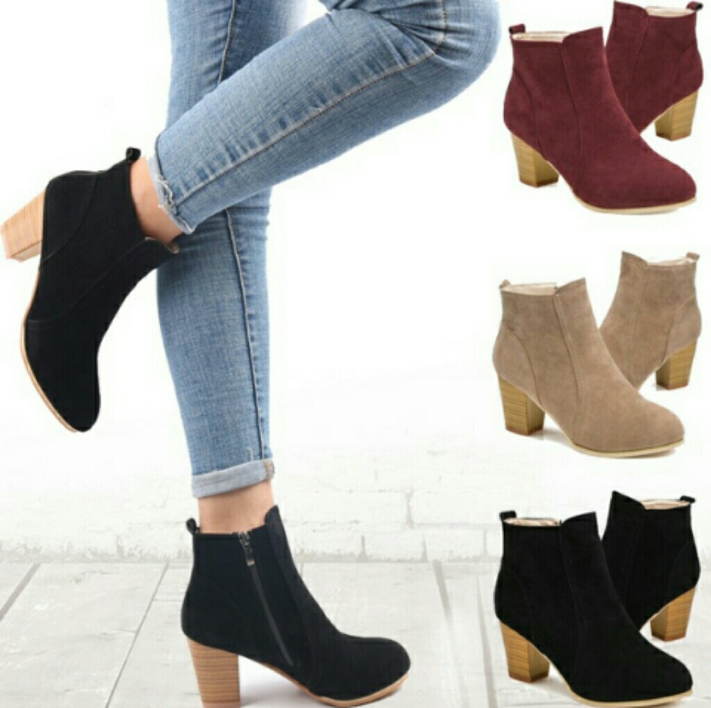 Suede ankle booties all sizes