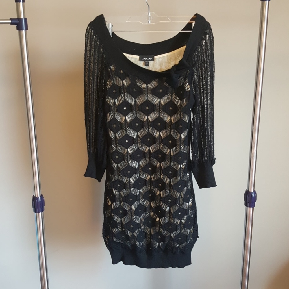 Bebe Lace Sweater Dress