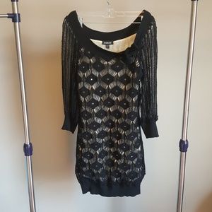 Bebe Lace Sweater Dress