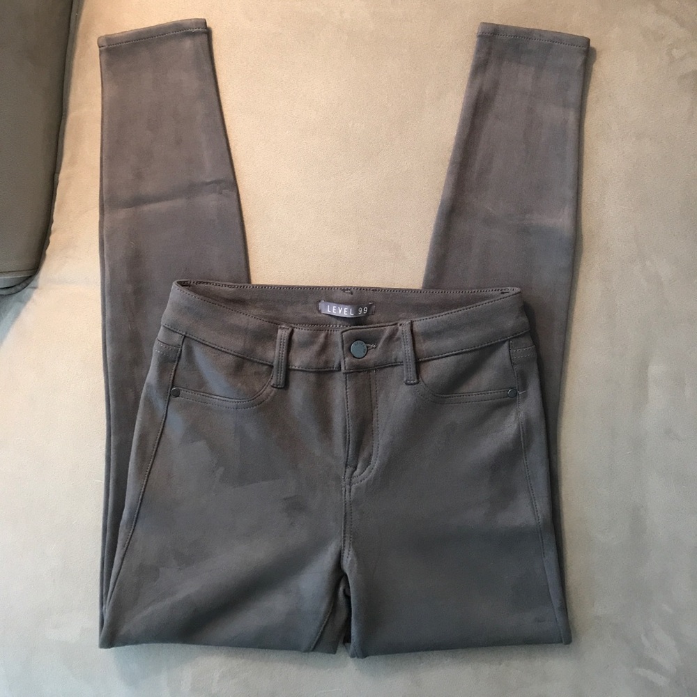 NWOT Level 99 Mora Sueded Skinny Pant Sz 28