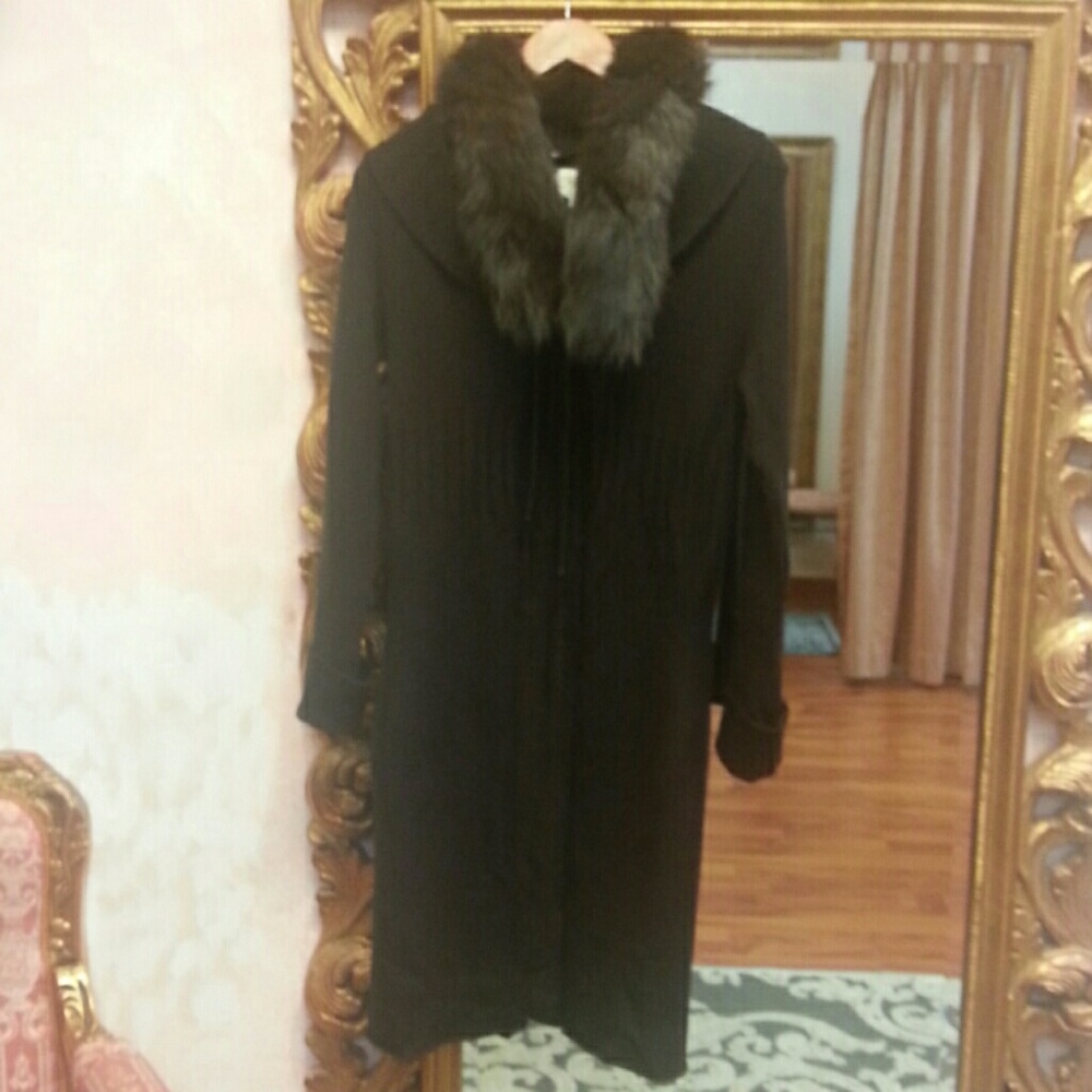 Cache Fox Fur Coat-Viscose