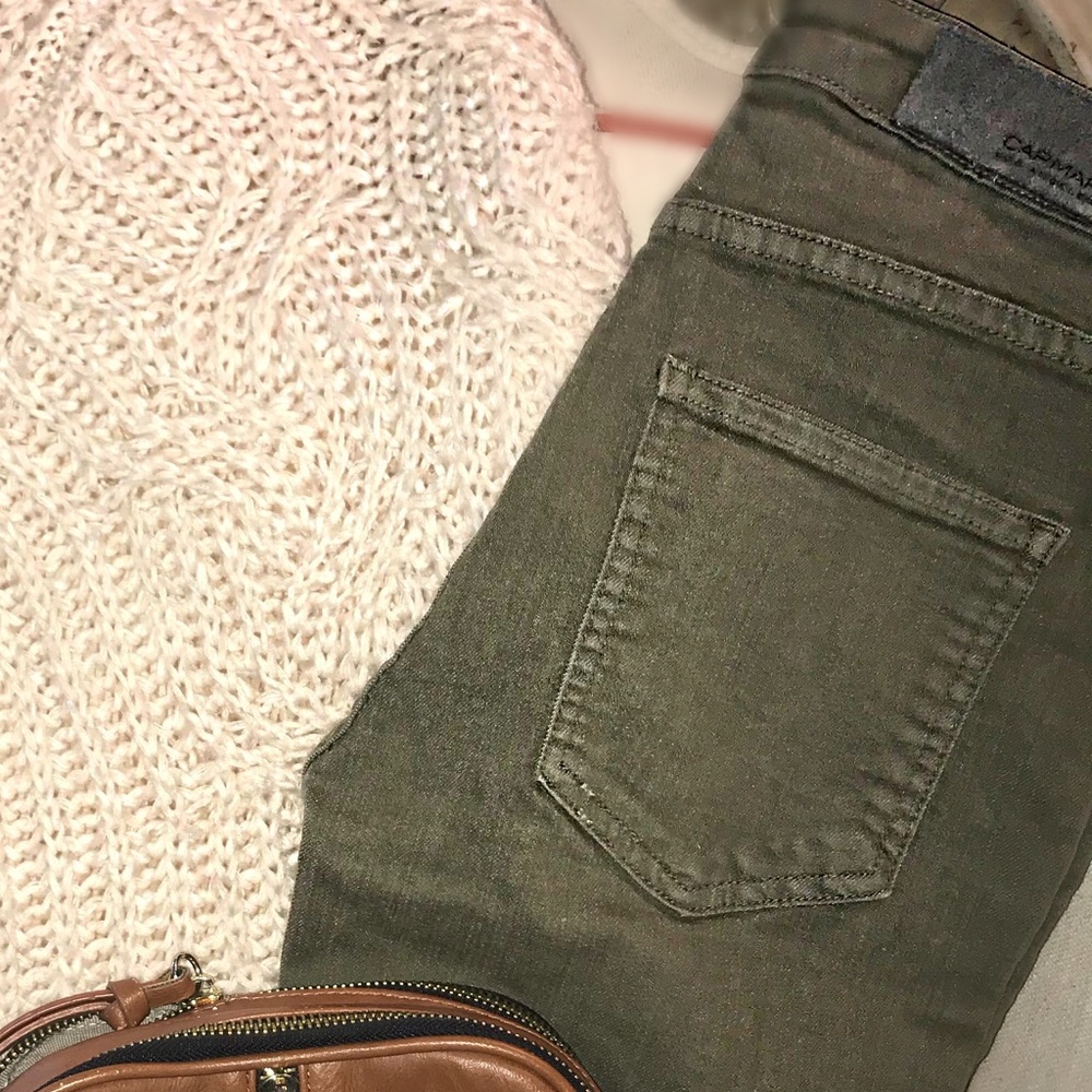 Army Green Carmar Skinny Jeans