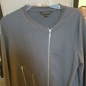 Grey a symmetrical zip up