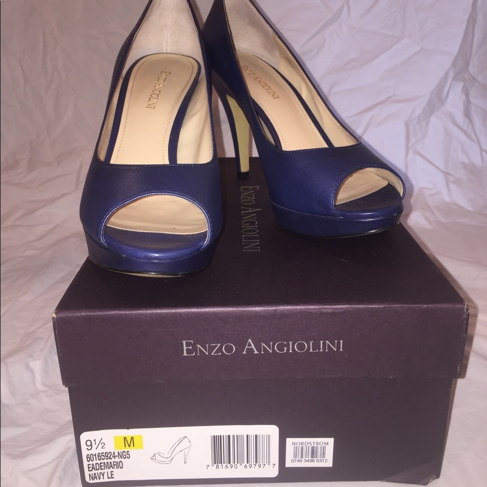 Enzo Angiolini Eademario Navy Heels