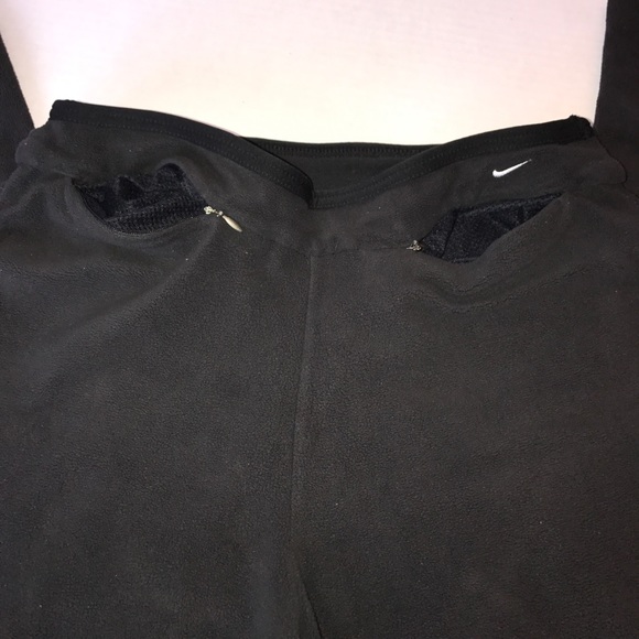 Nike Sz S Fleece Pant Black Run Jog YogaTrack Walk - Picture 2 of 5