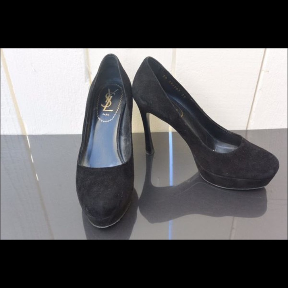 YSL suede heel