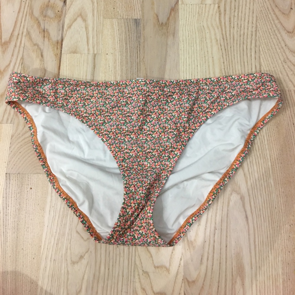 Pink floral bikini bottom