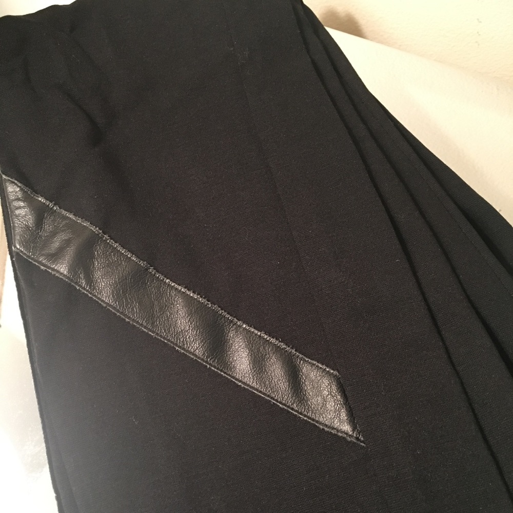 DKNY Leather Trim Leggings - Picture 4 of 6