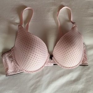 Light pink bra with black dots