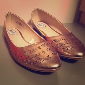 Rose gold flats
