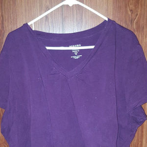 Sonoma Plus Size Purple V neck Everyday Tee