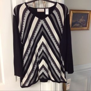 V neck Sweater with 3/4 sleeves .