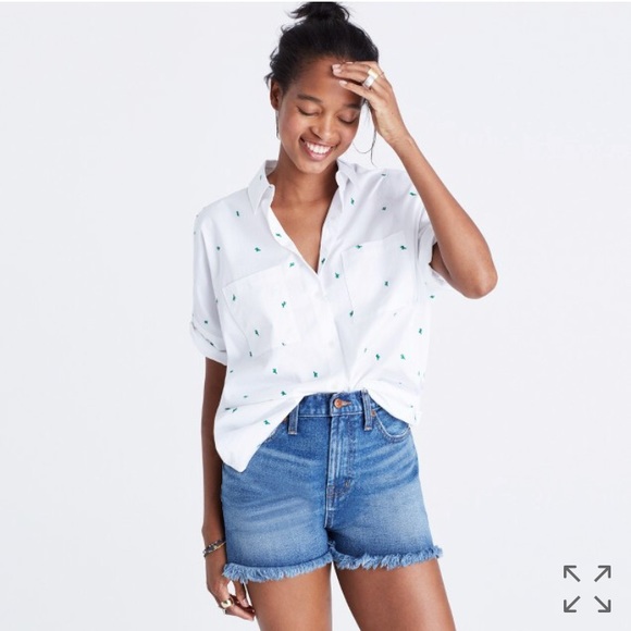 Madewell Tops - Madewell Embroidered Cactus Courier Shirt