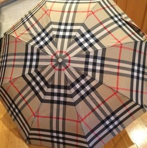Burberry Check Folding Umbrella - Camel