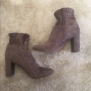Franco Sarto Suede Light Brown Booties Size 10