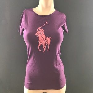 Ralph Lauren Women's M Purple/Pink Tee