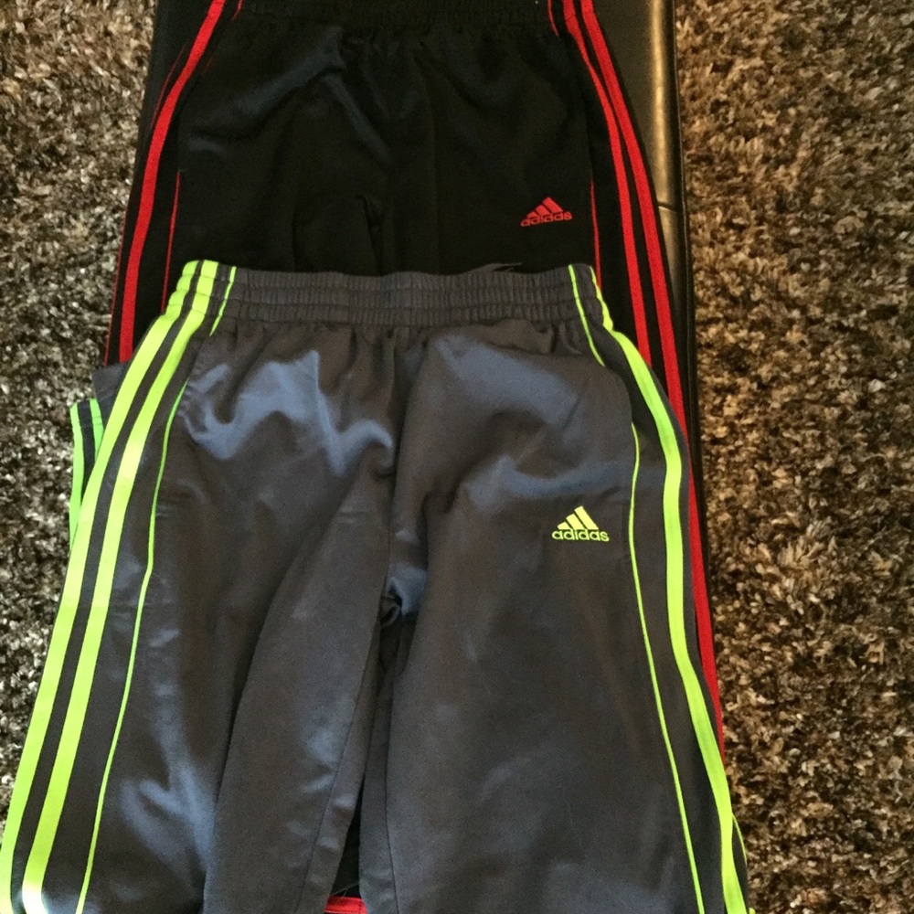 2 pair boys adidas athletic pants