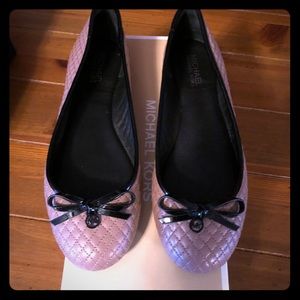 Michael kors tan and black flats.  Size 9