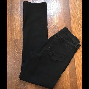 NYDJ Embellished Black Straight Leg Jeans