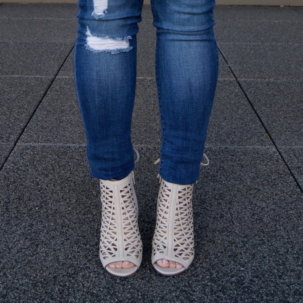 LC Lauren Conrad Caged Booties