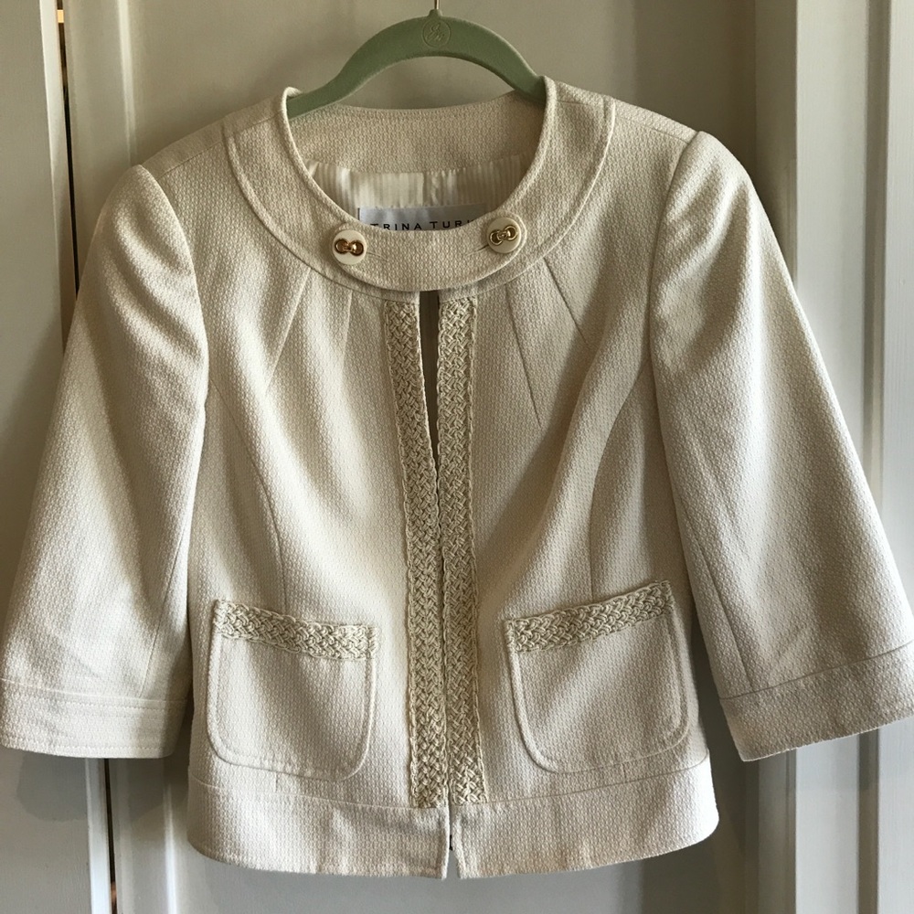 👌🏻Trina Turk Cream Jacket