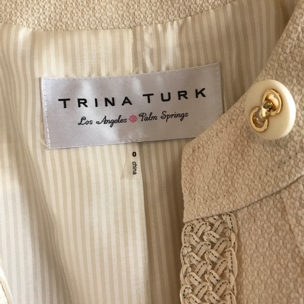👌🏻Trina Turk Cream Jacket - Picture 4 of 8