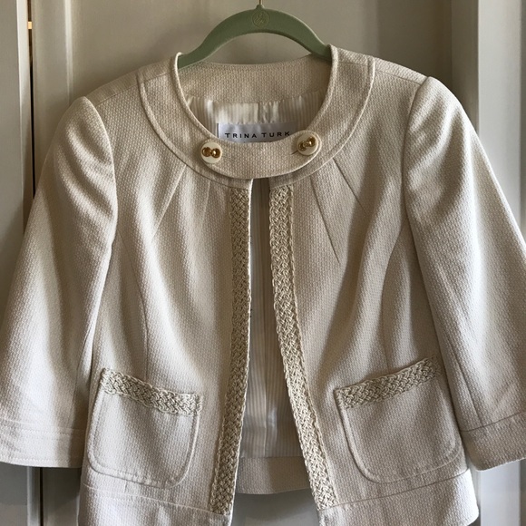 👌🏻Trina Turk Cream Jacket - Picture 2 of 8