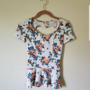 Rose Peplum Style Top
