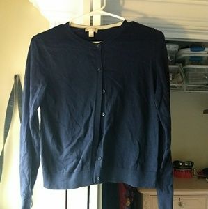 Gap crew neck blue cardigan
