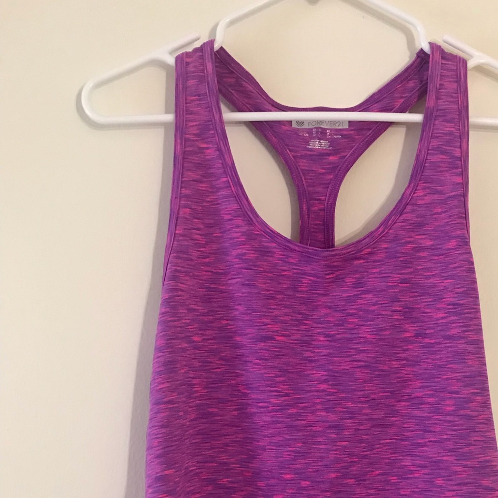 Forever 21 pink racer back workout top
