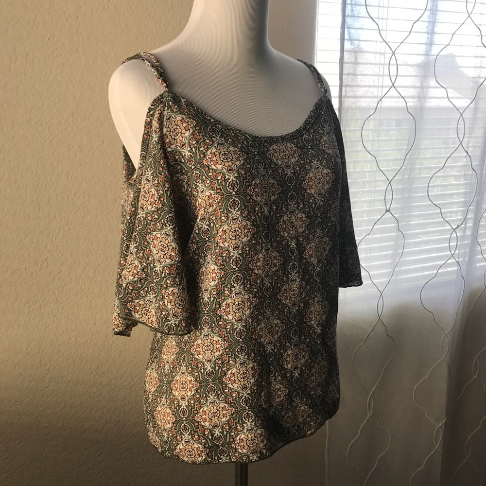 Off the Shoulder Green Top