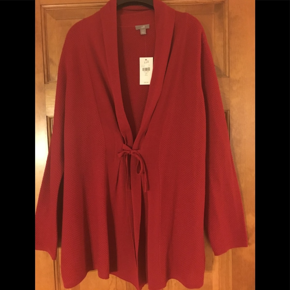 JJill - True Red Tie-front Cardigan Sweater