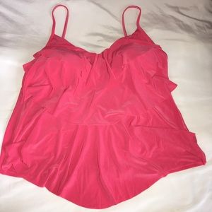 Pretty pink swim top with built in bra