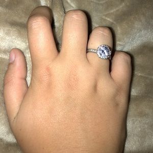 Sparkly purple crystal ring