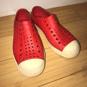 Bright Red Native Shoes For Kids