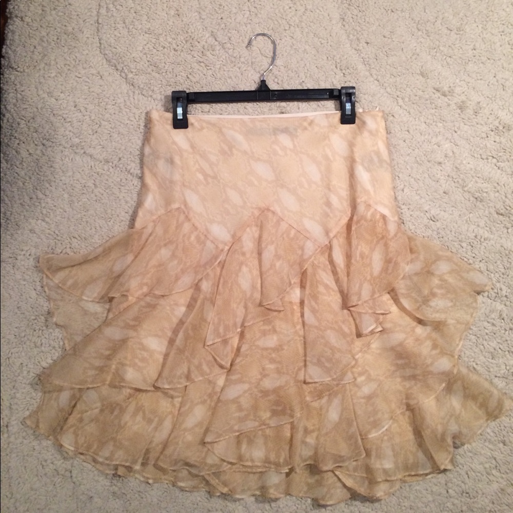 RL Semi-sheer snakeskin print float skirt