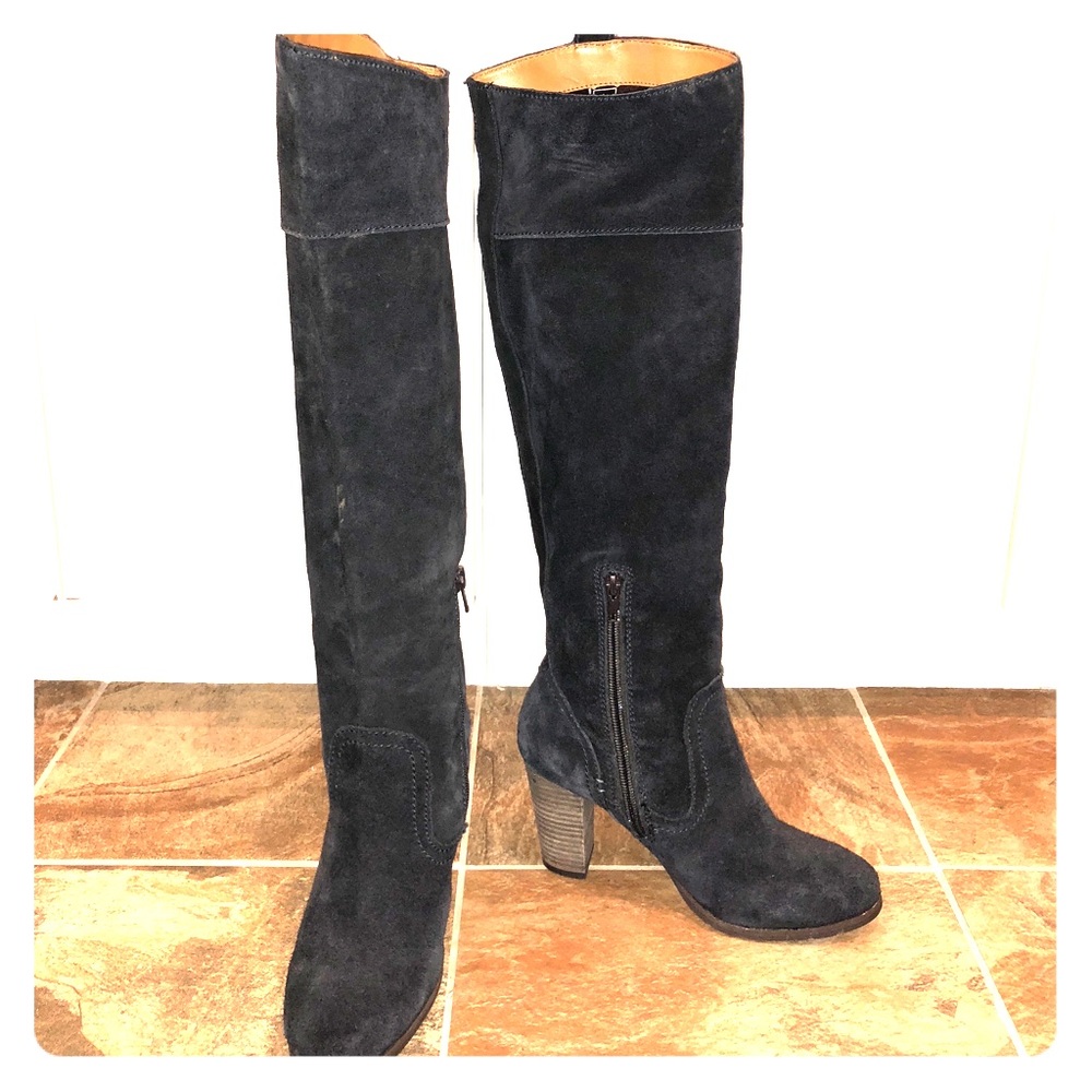 Dolce Vita Grey Suede Over the Knee Boots