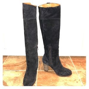Dolce Vita Grey Suede Over the Knee Boots