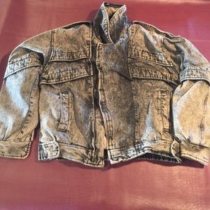 Acid washed denim men’s jacket size small