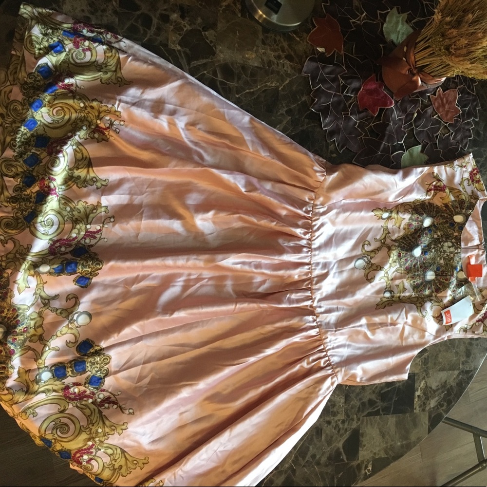 Rose pink with jewels print