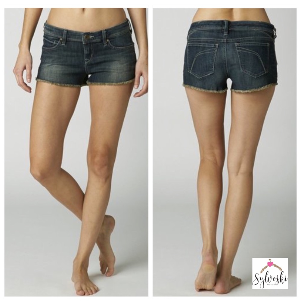 🆕 FOX RACING RUMBLE CUTOFF DENIM JEAN SHORTS - Picture 2 of 8