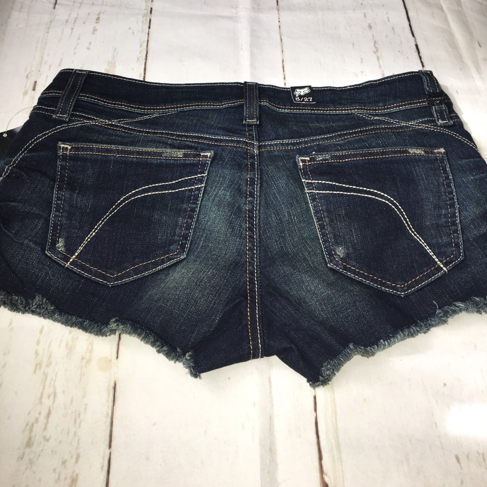 🆕 FOX RACING RUMBLE CUTOFF DENIM JEAN SHORTS - Picture 6 of 8